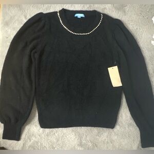 Women's Draper James Embellished Neckline Pullover Sweater large very soft